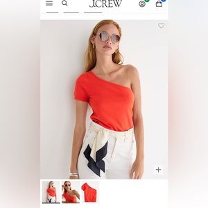 J. CREW One-shoulder stretch sweater black color Large